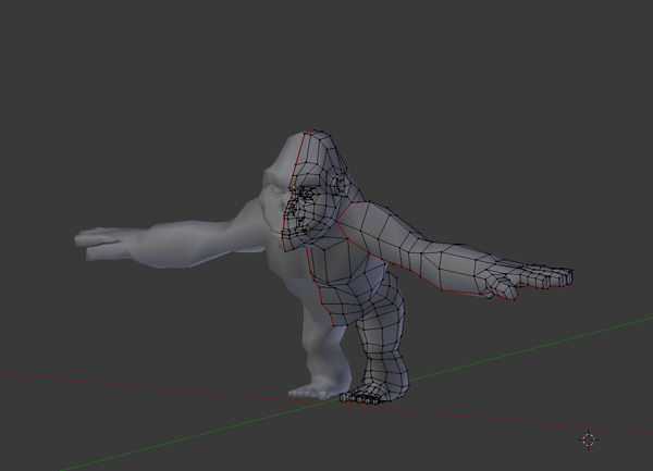 Gorilla cartoon Low-poly 3D model_2