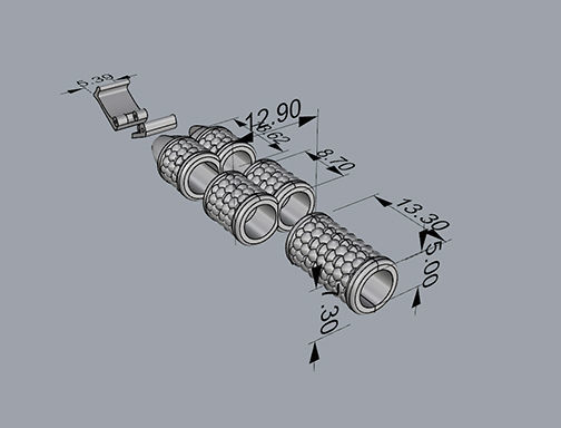 MEN LEATHER BRACELET 3D print model_7
