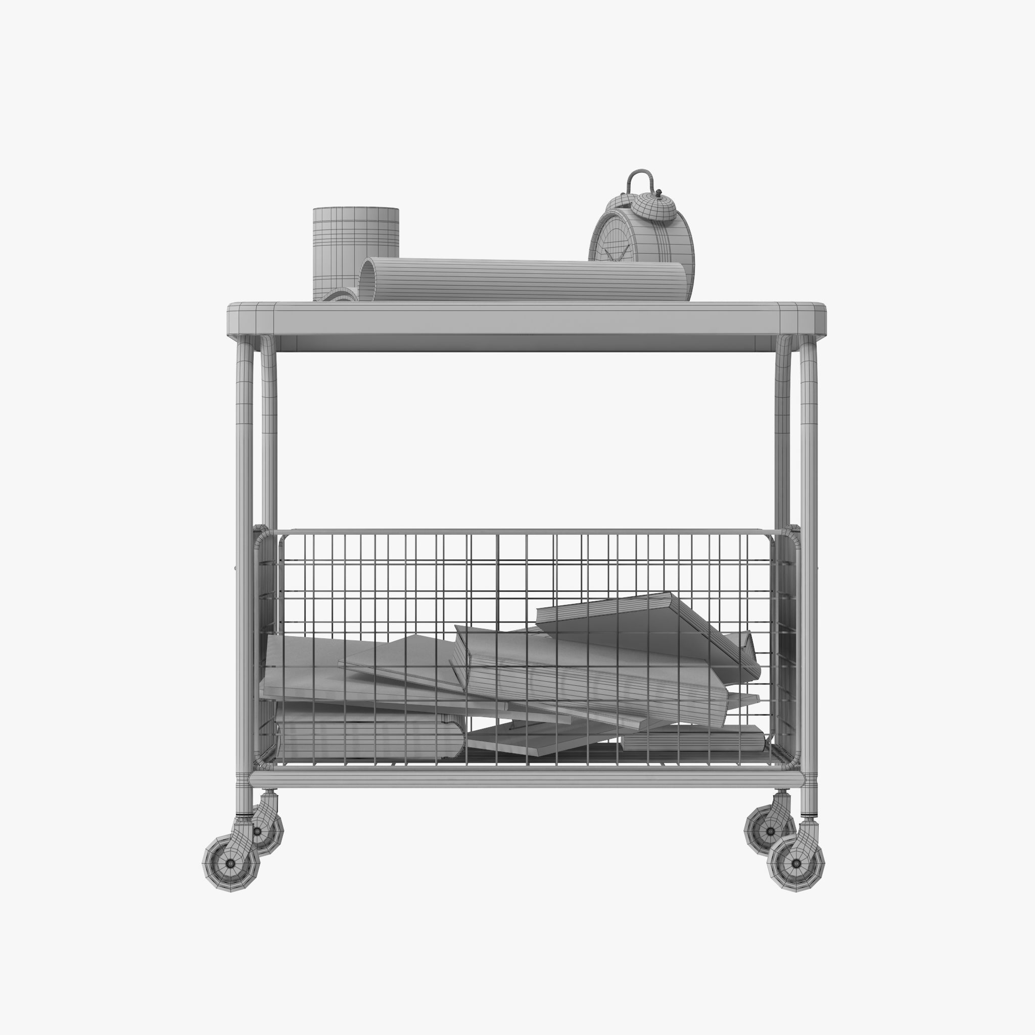 LALLEROD metal cart with books 3D model_10