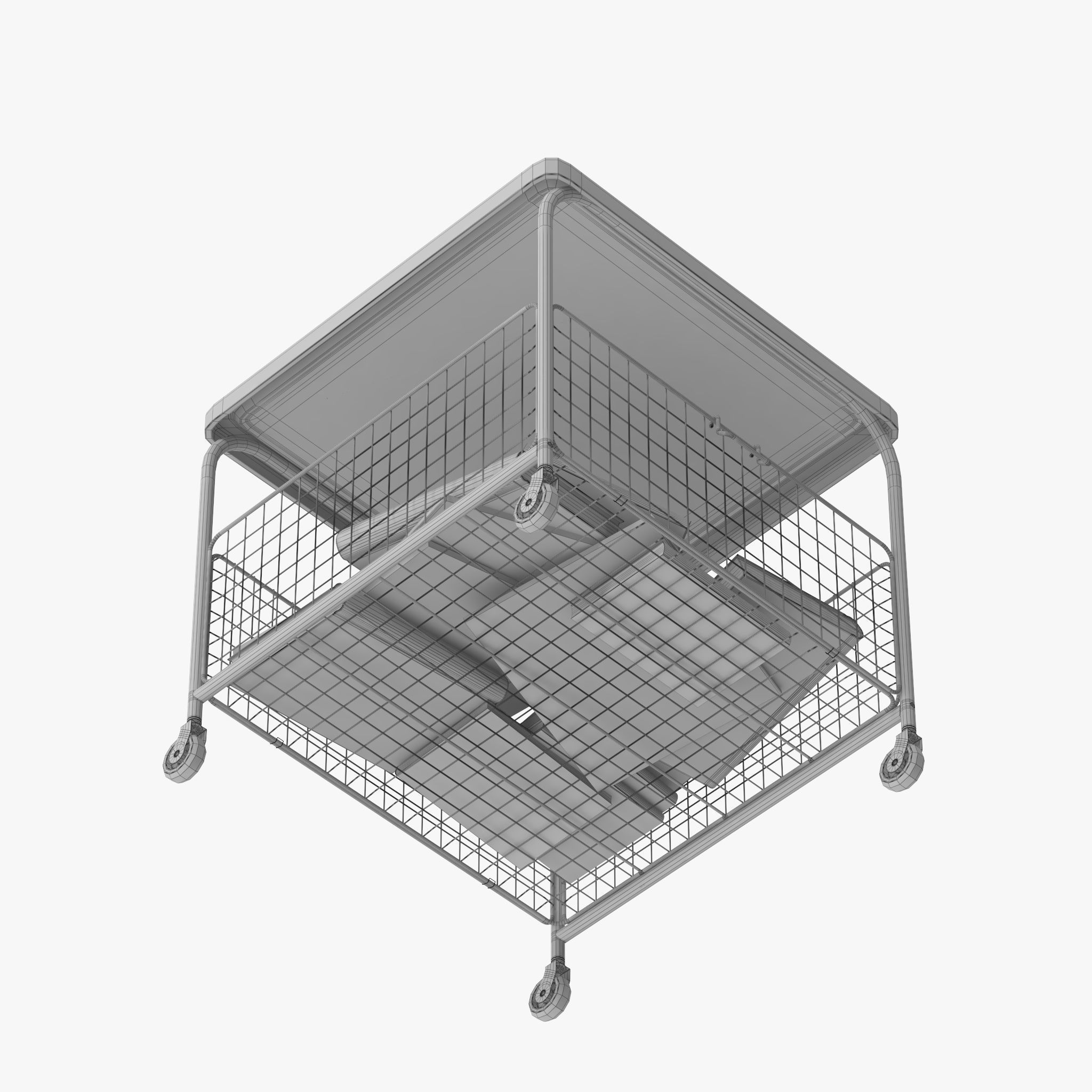LALLEROD metal cart with books 3D model_11