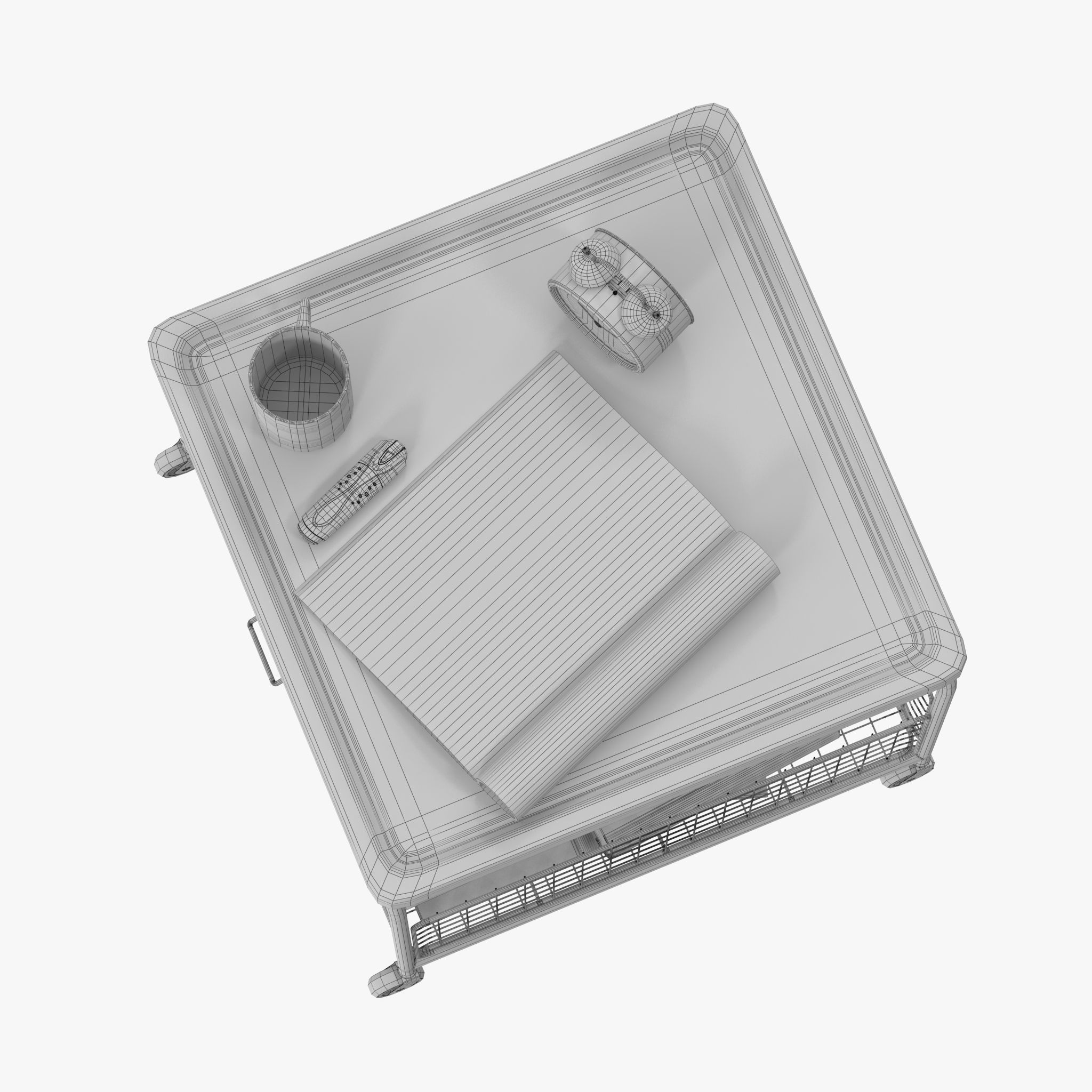 LALLEROD metal cart with books 3D model_12