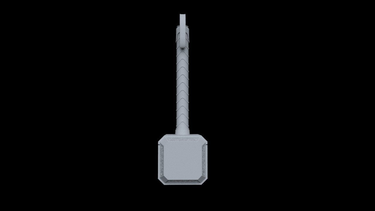 thor hammer milnor 3d printing stl 3D model_1