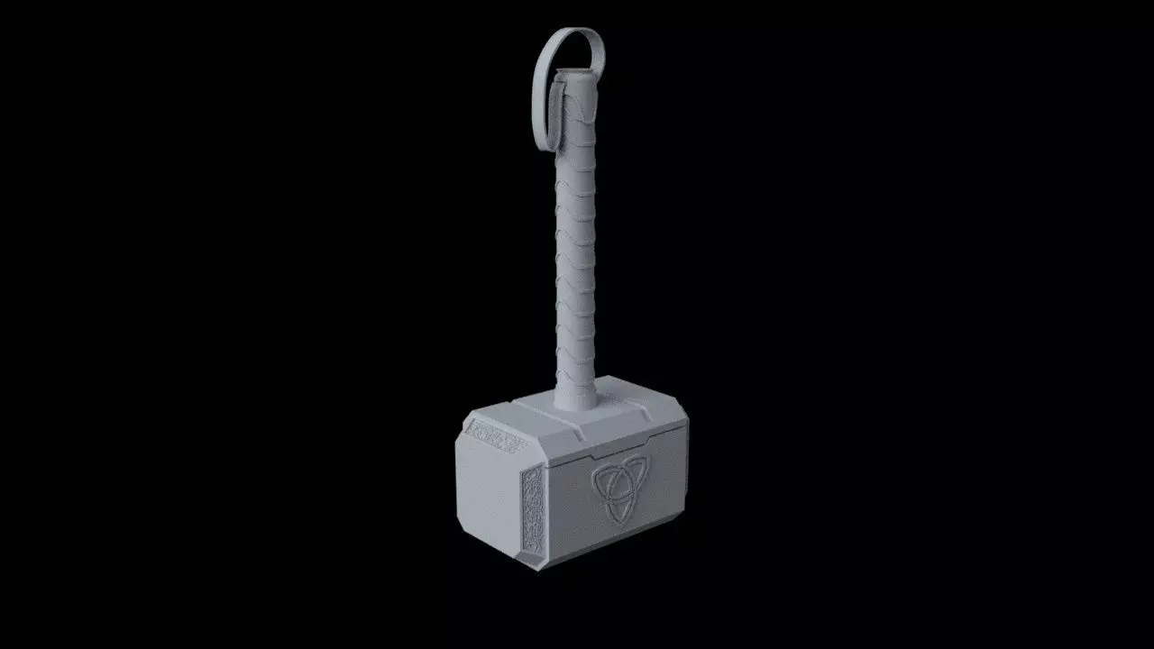 thor hammer milnor 3d printing stl 3D model_0