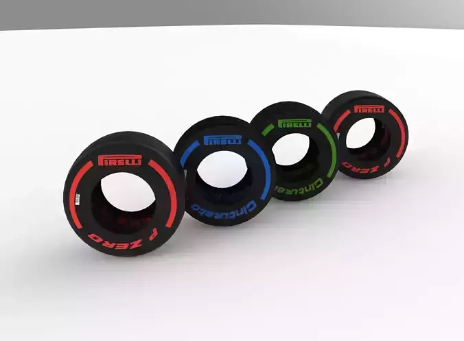 F1 2019 Pirelli Tyres 3D model
