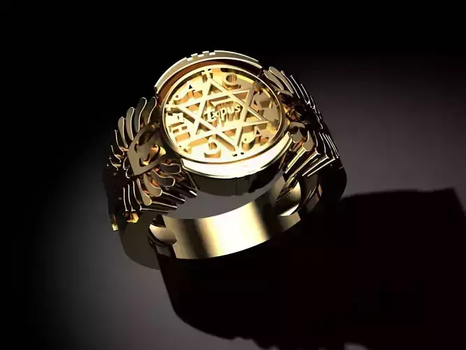 King of Solomon ring 3D printer model 3D print model