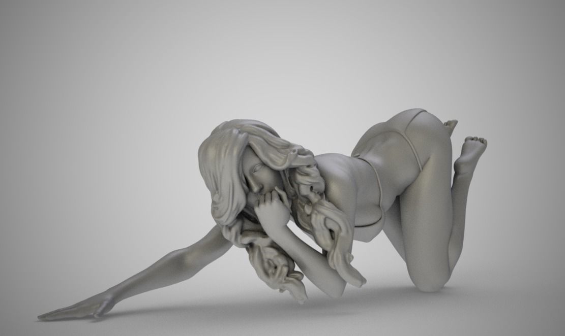 Slender Woman 3D print model_2