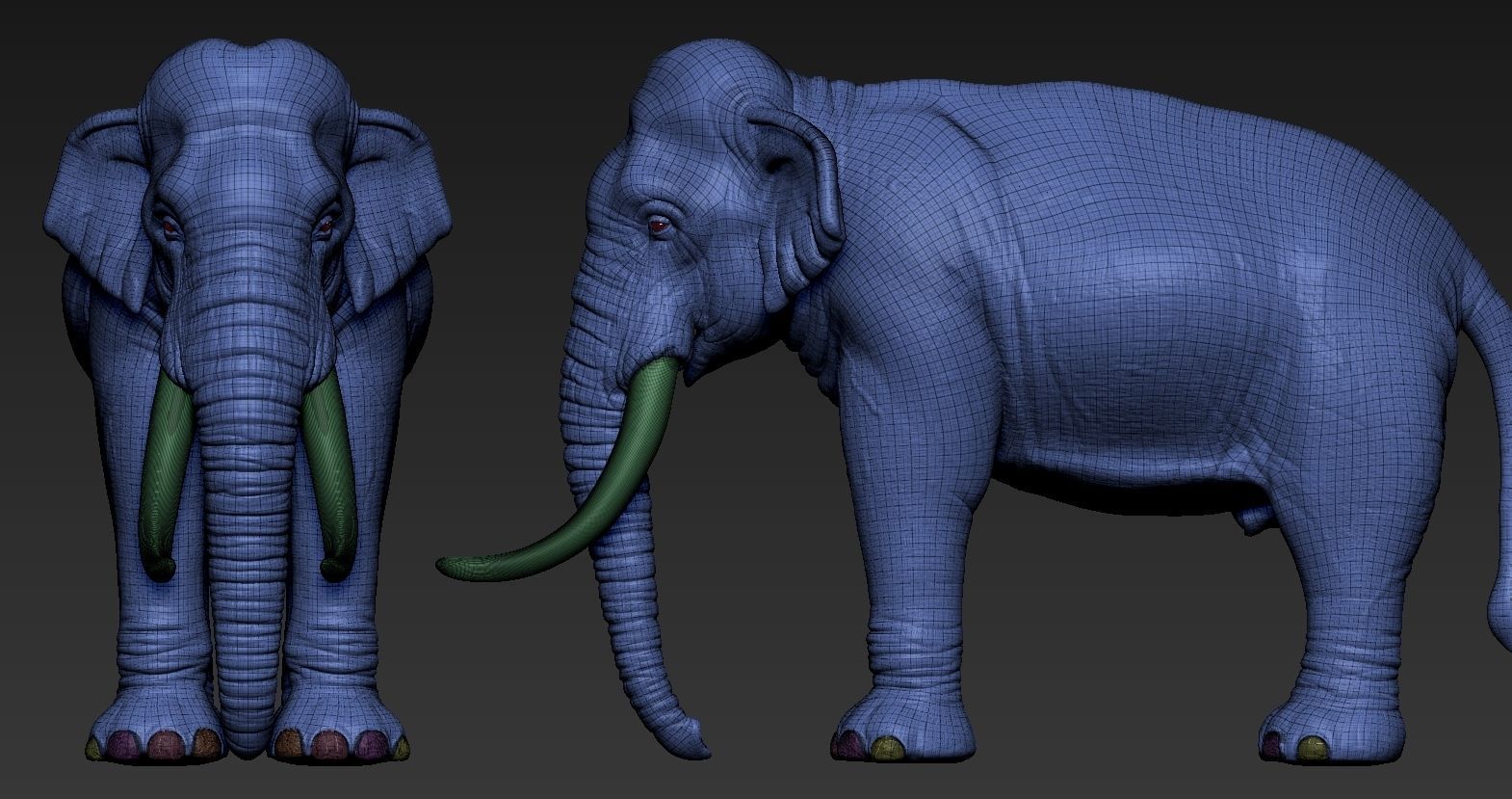 Elephant asian 3D print model_21