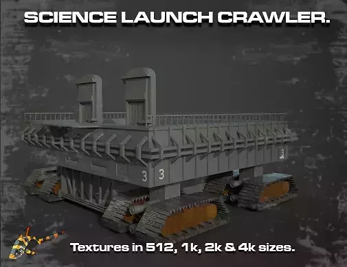 SCIENCE LAUNCH CRAWLER Low-poly 3D model