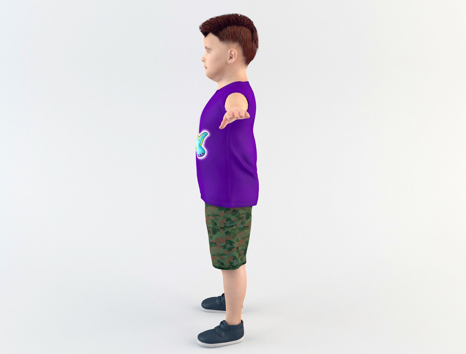 Boy 8 in shirt 3D model_3