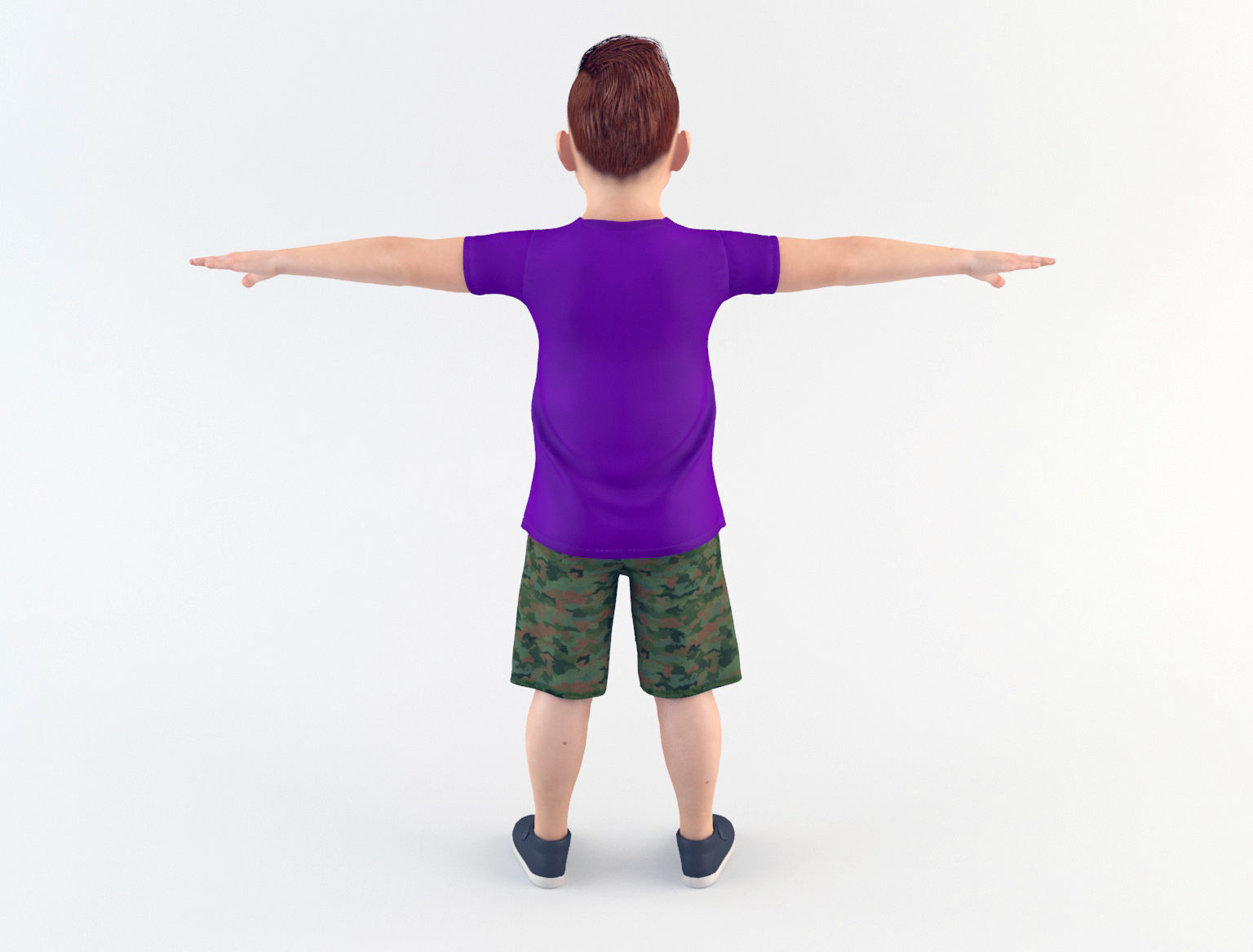 Boy 8 in shirt 3D model_2
