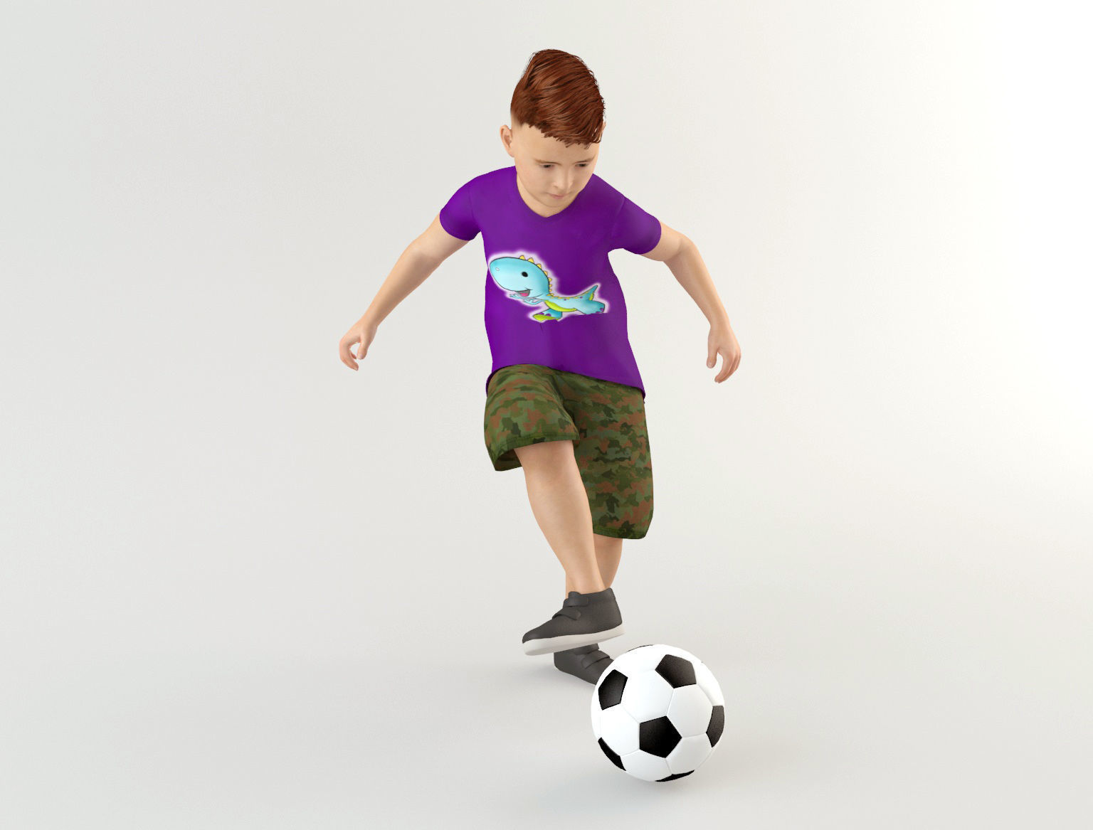 Boy 8 in shirt 3D model_11