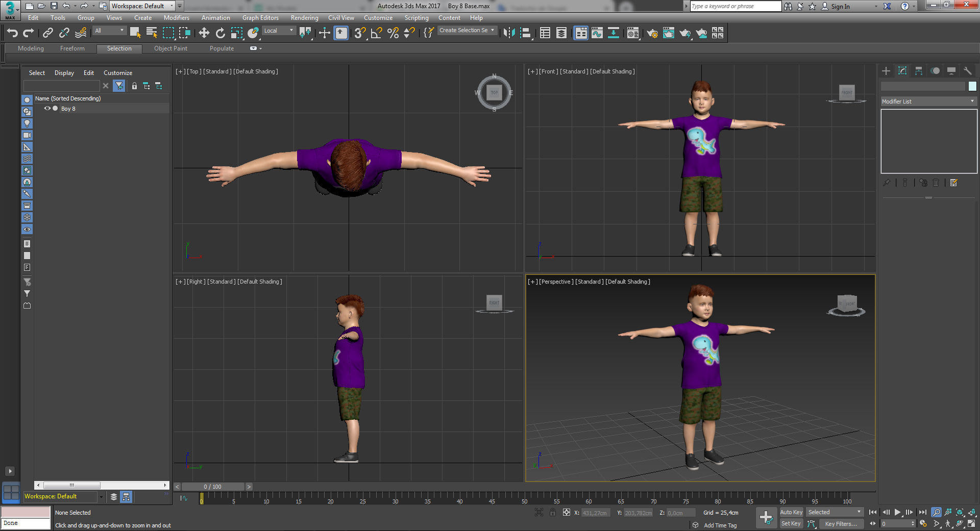 Boy 8 in shirt 3D model_13