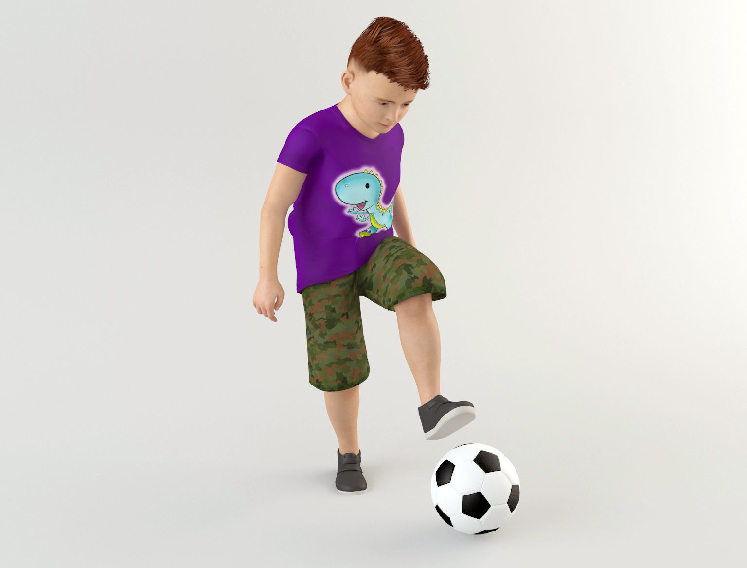 Boy 8 in shirt 3D model_12