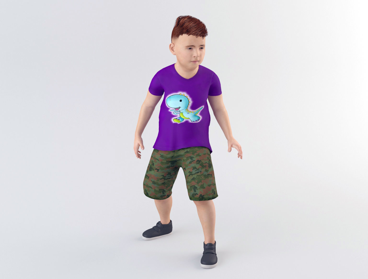 Boy 8 in shirt 3D model_10