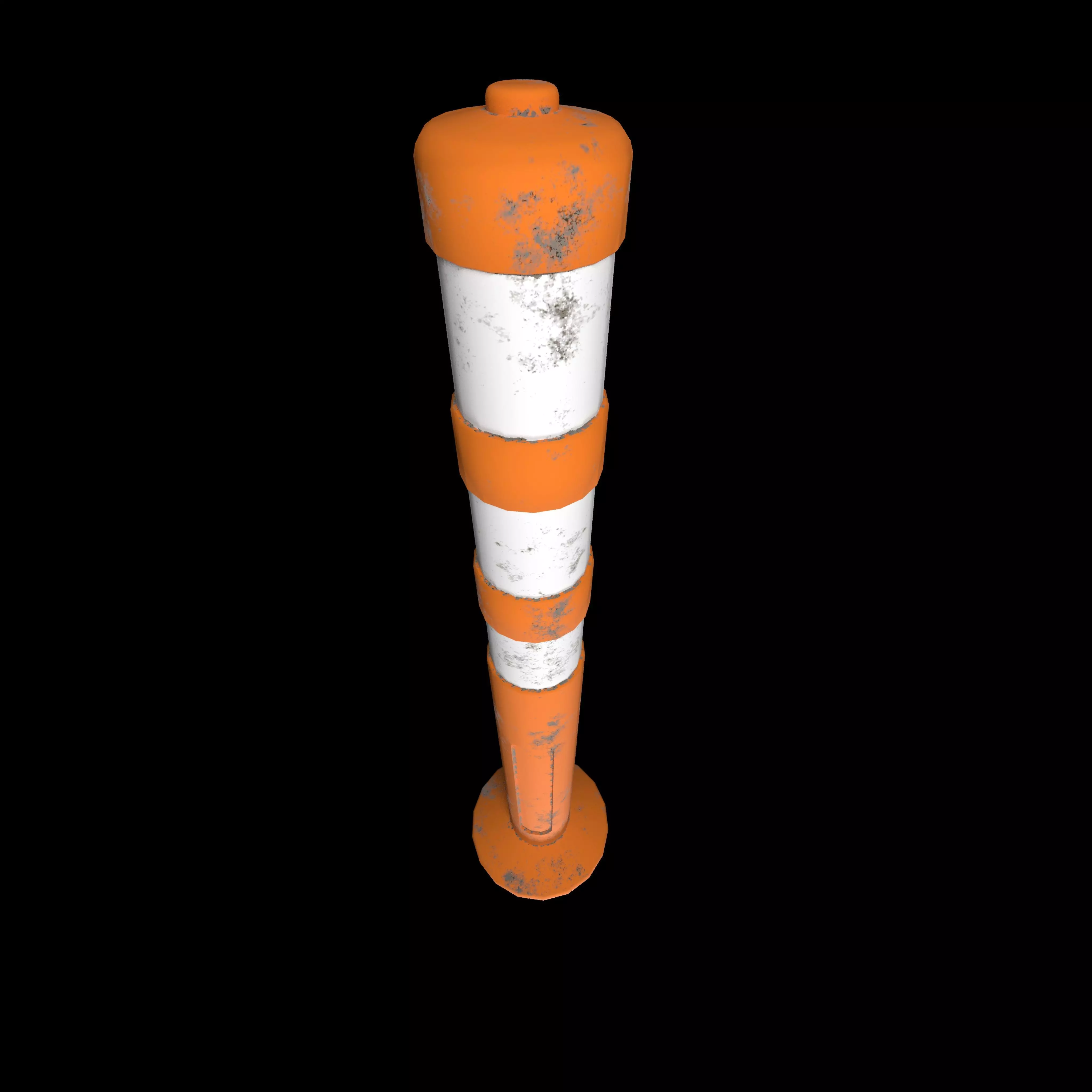 Traffic cone Low-poly 3D model_0