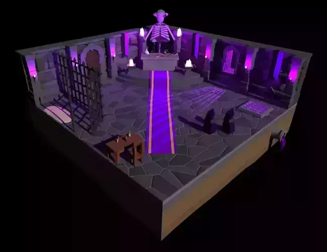 Low Poly Dungeon - Purple Version