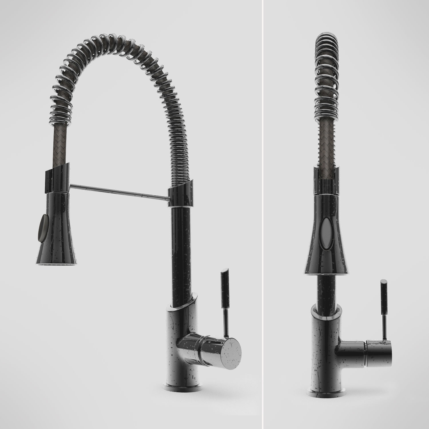 Pull-Down Kitchen Faucet Set 01 3D model_3