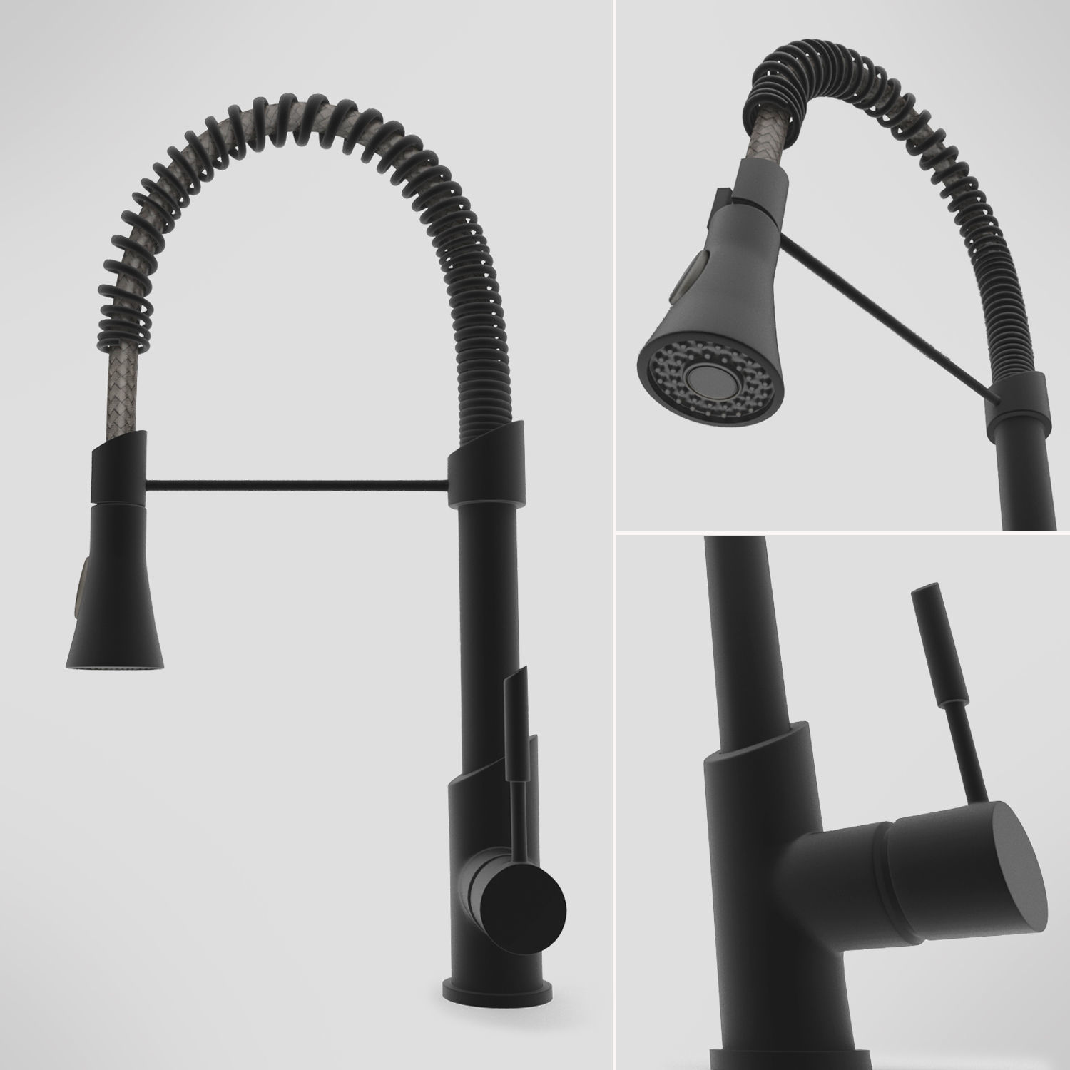 Pull-Down Kitchen Faucet Set 01 3D model_6