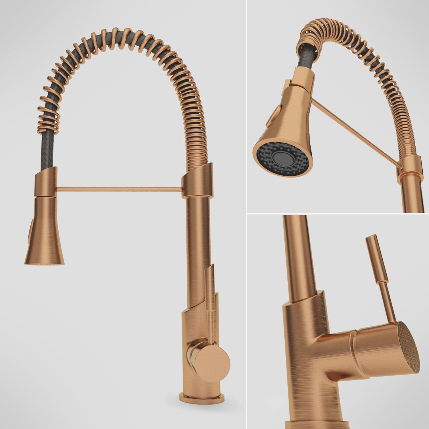 Pull-Down Kitchen Faucet Set 01 3D model_8