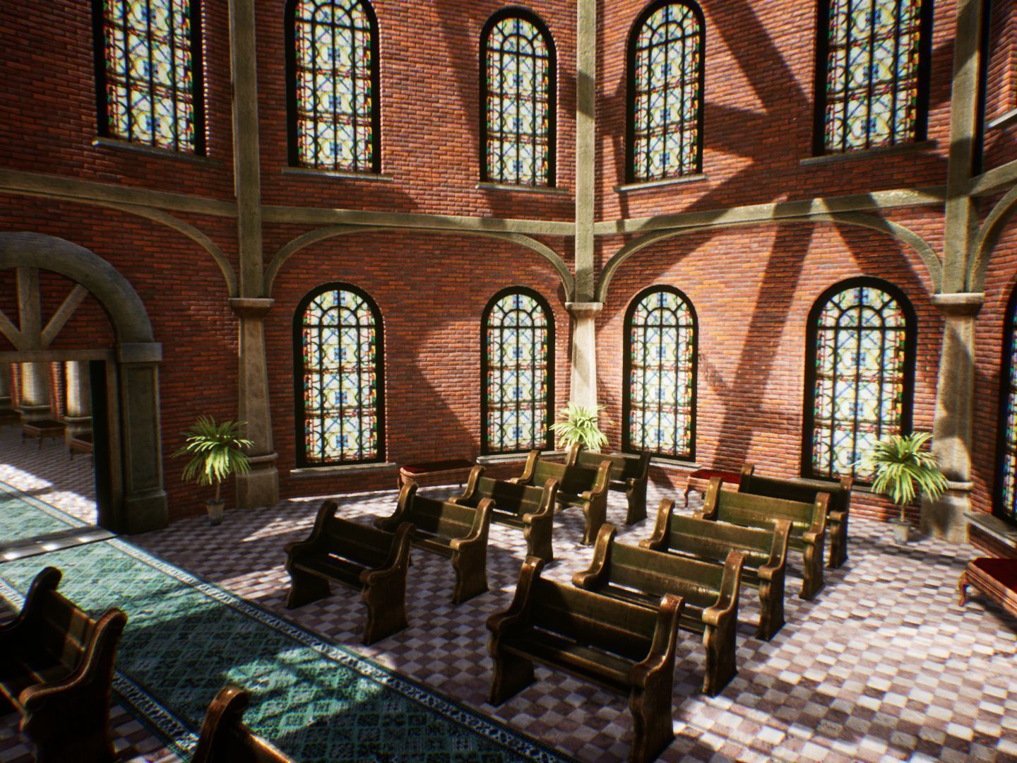 Fantasy Corridors for Unreal Low-poly 3D model_9