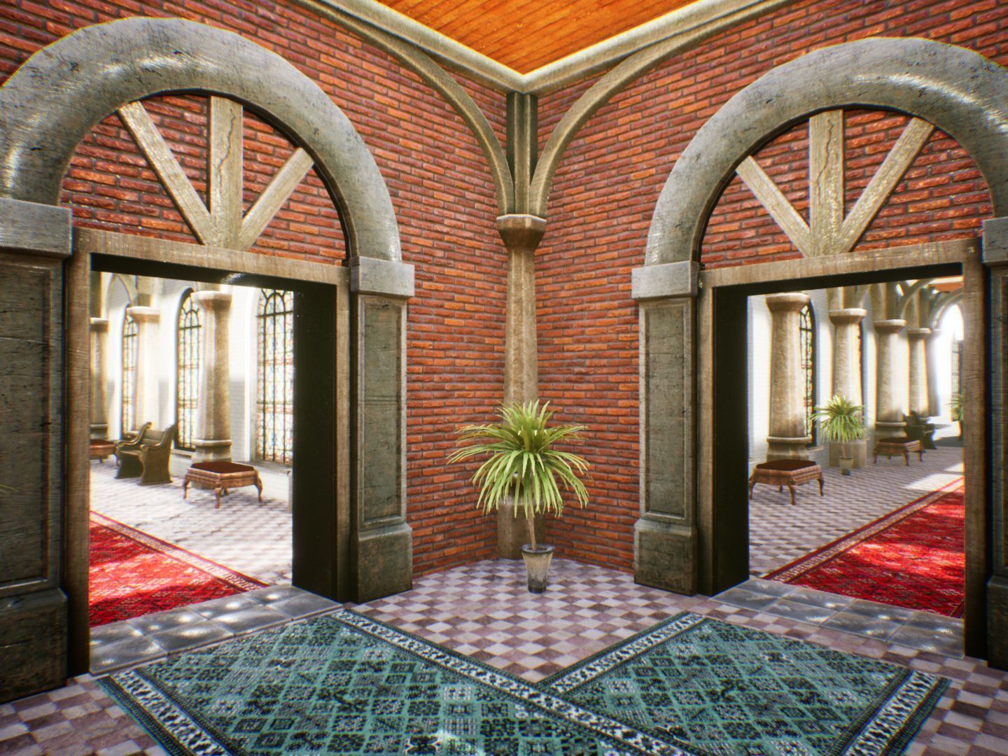 Fantasy Corridors for Unreal Low-poly 3D model_17