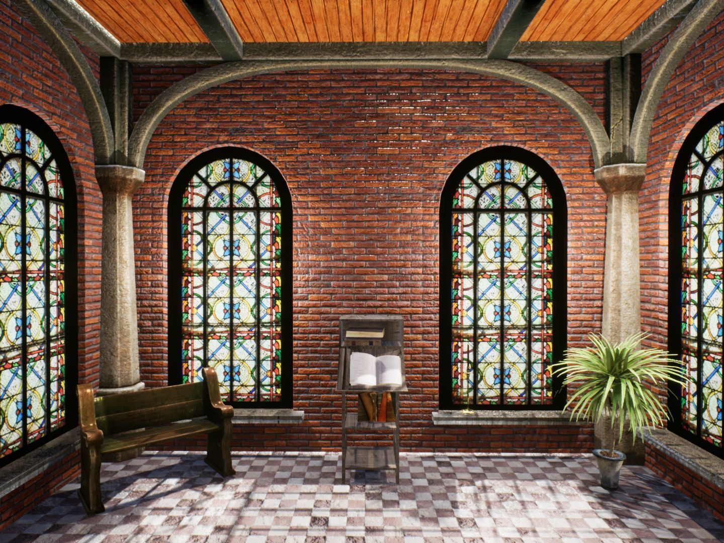 Fantasy Corridors for Unreal Low-poly 3D model_10