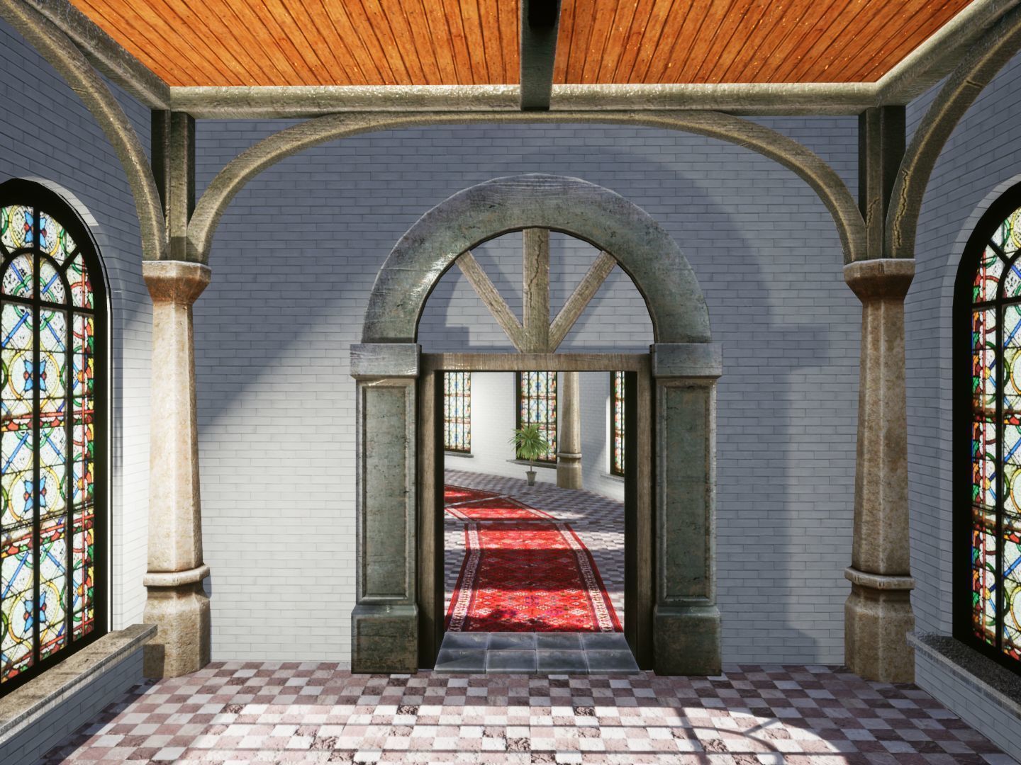 Fantasy Corridors for Unreal Low-poly 3D model_20