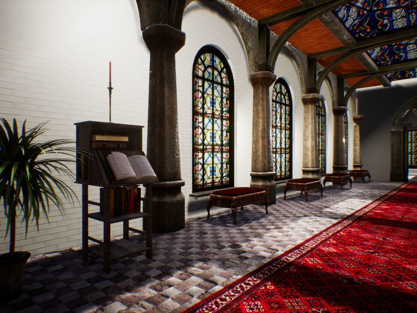 Fantasy Corridors for Unreal Low-poly 3D model_7