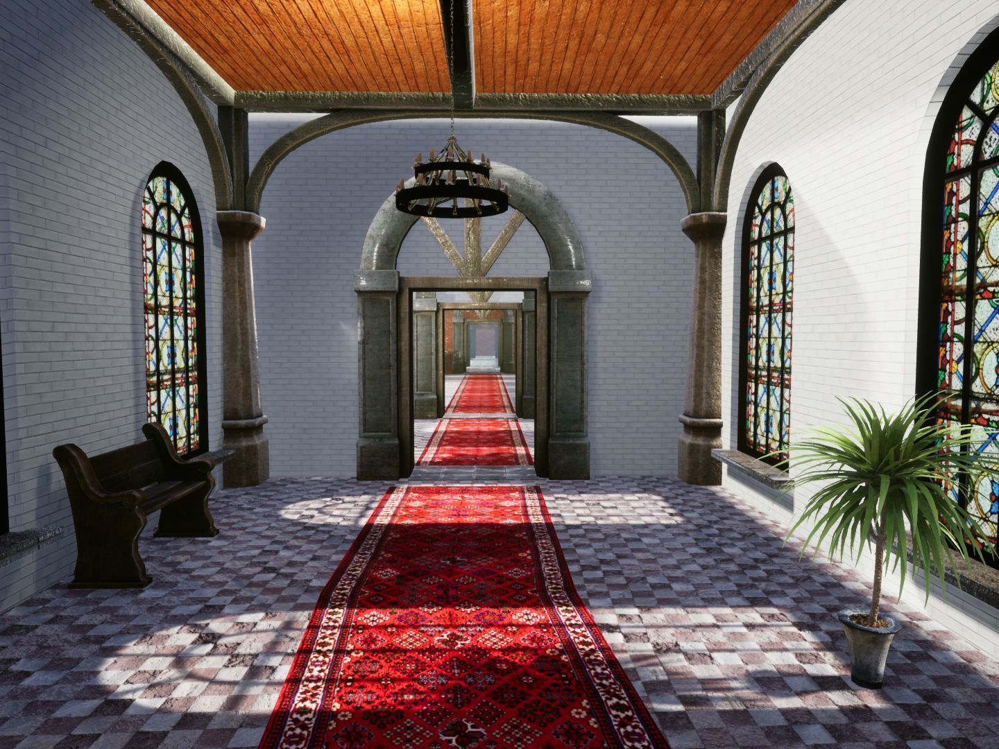 Fantasy Corridors for Unreal Low-poly 3D model_14