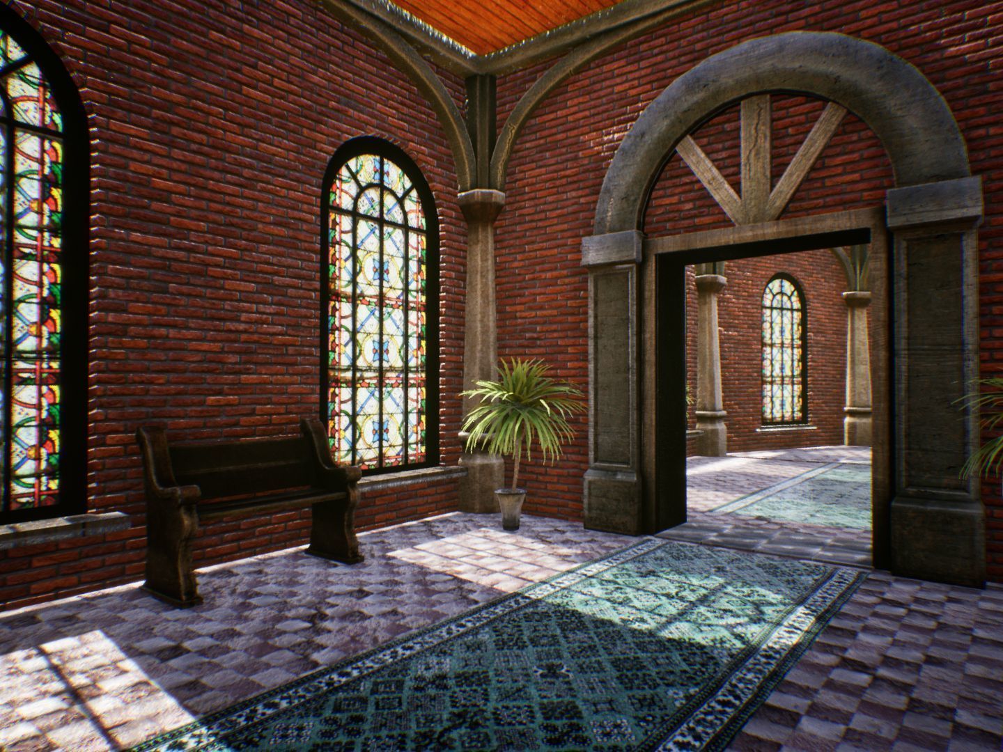 Fantasy Corridors for Unreal Low-poly 3D model_13