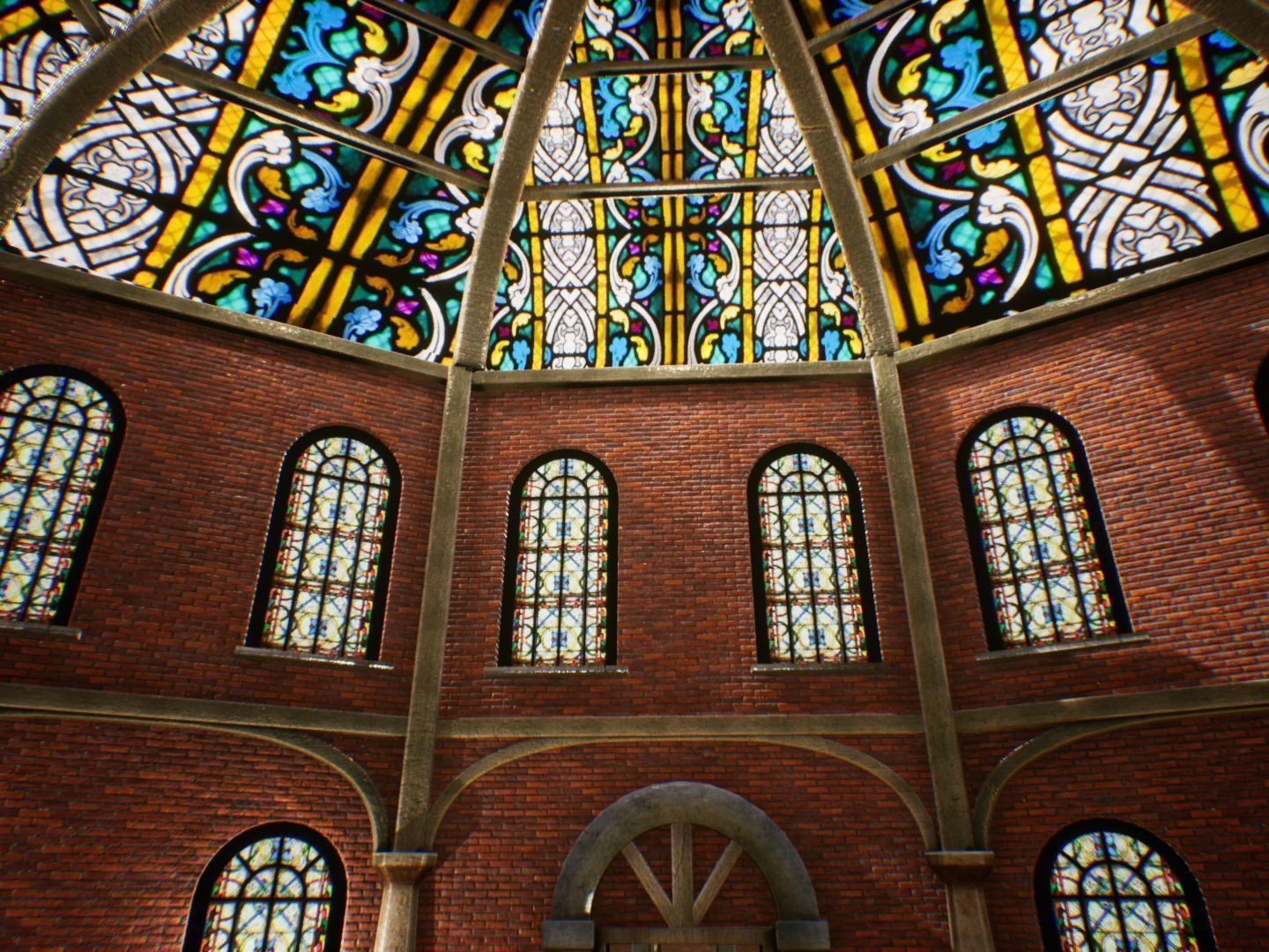 Fantasy Corridors for Unreal Low-poly 3D model_12