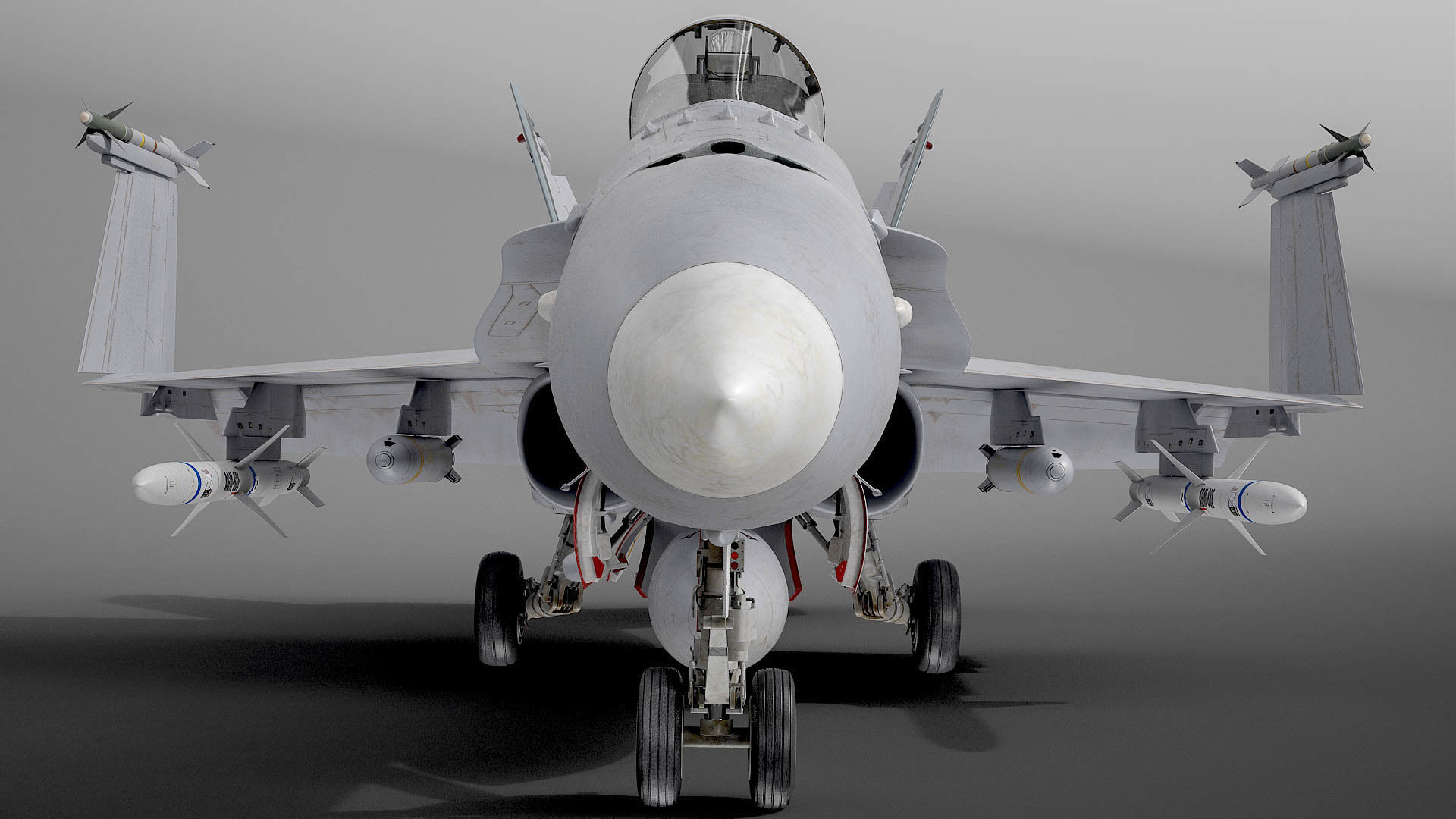 McDonnell Douglas FA-18C Hornet rigged 3D model_24