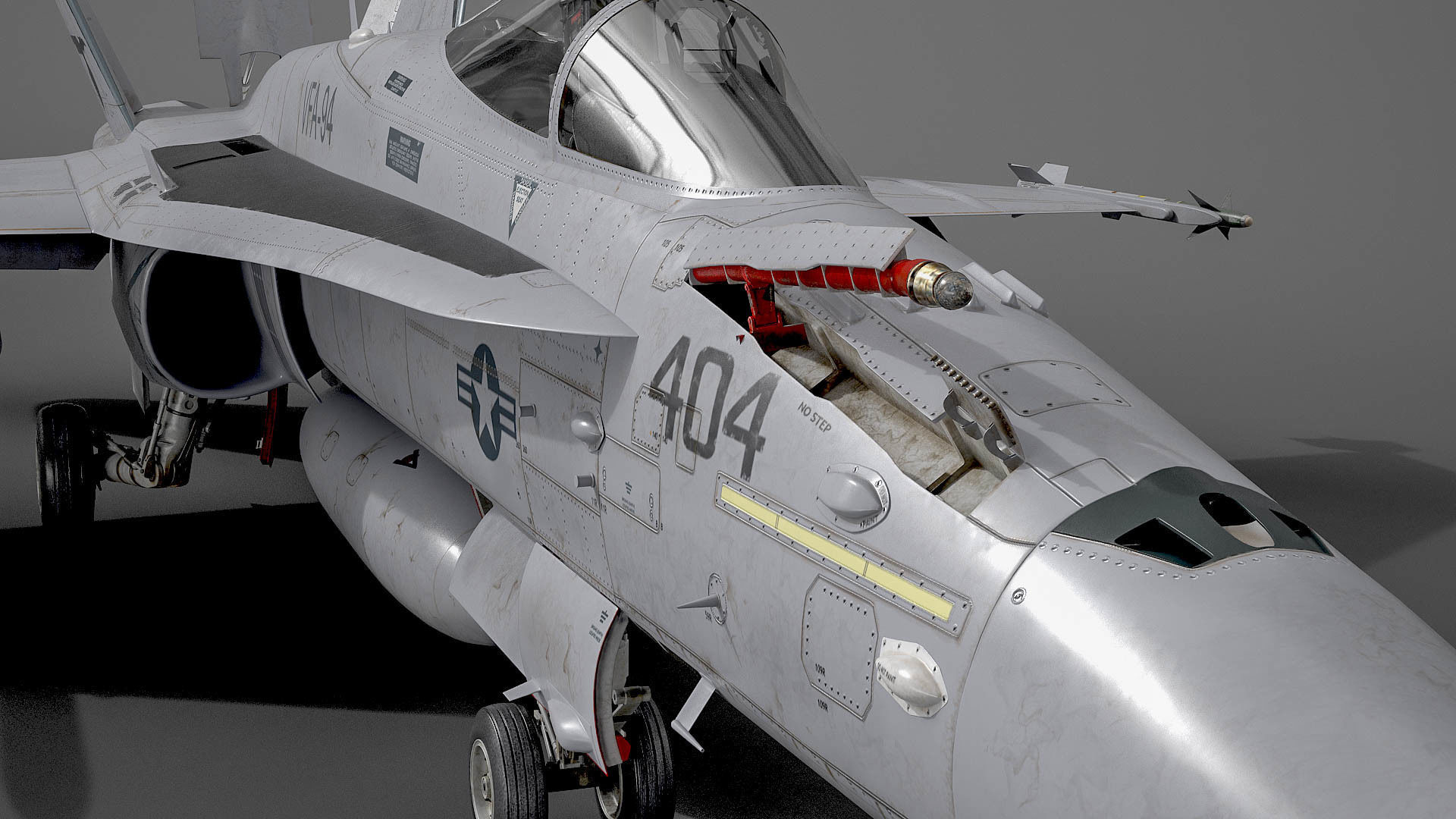 McDonnell Douglas FA-18C Hornet rigged 3D model_10