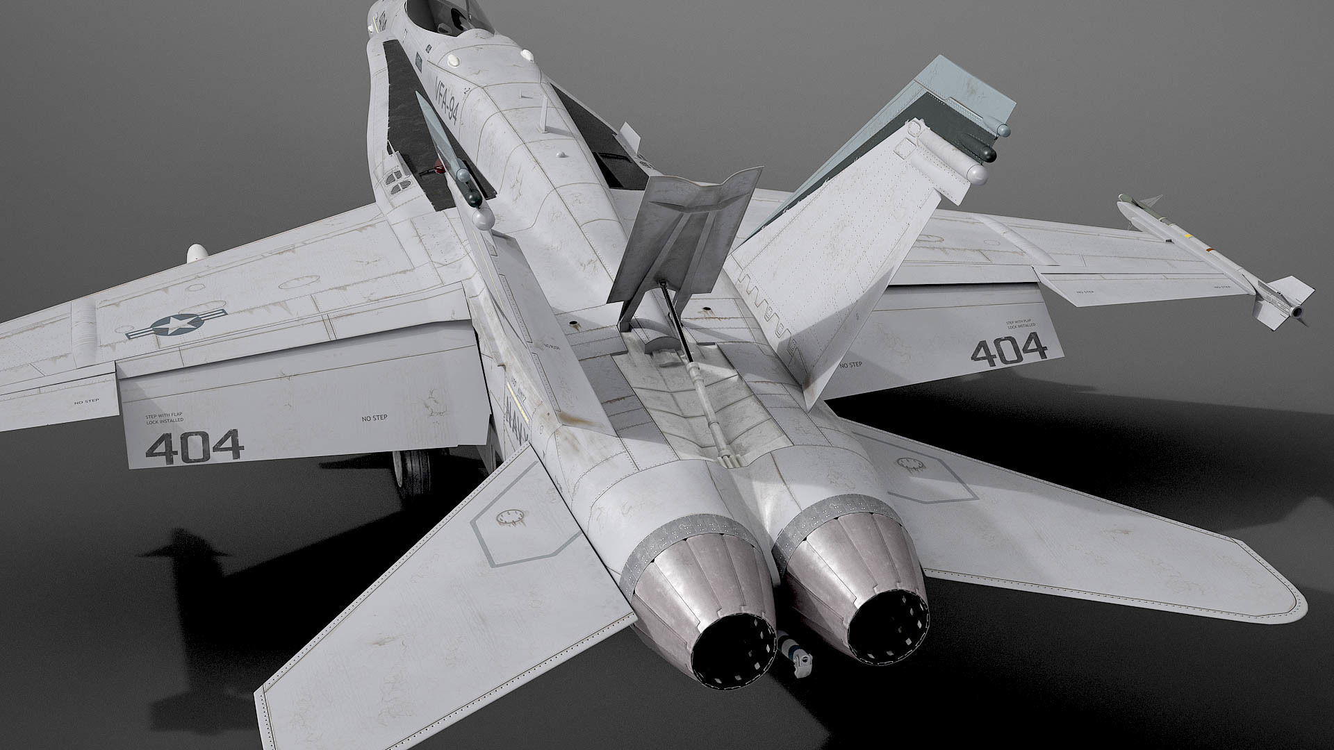 McDonnell Douglas FA-18C Hornet rigged 3D model_8