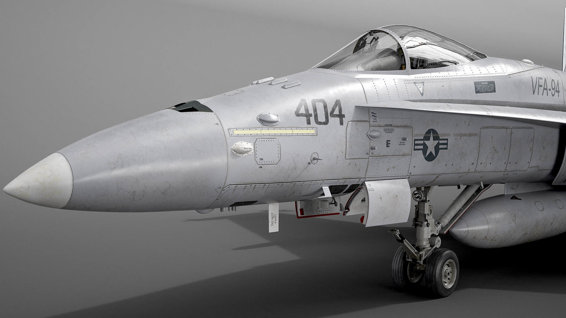 McDonnell Douglas FA-18C Hornet rigged 3D model_3