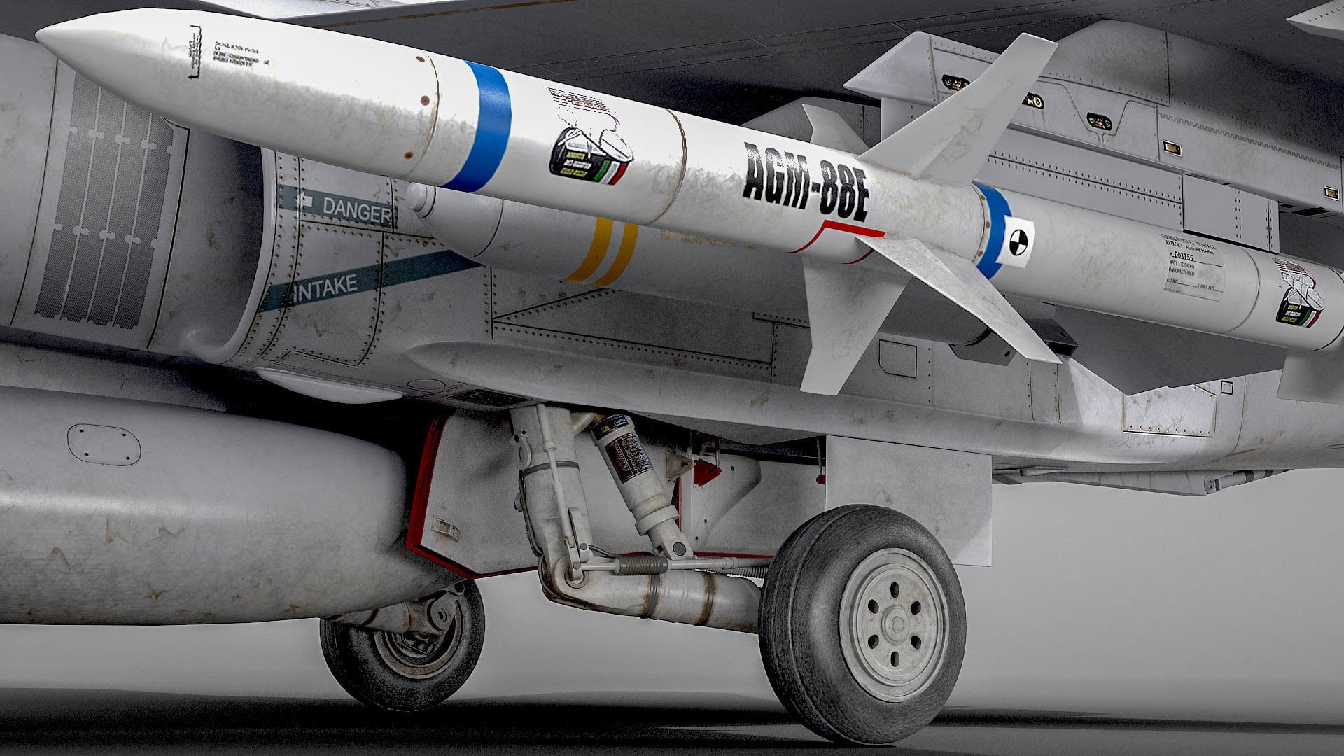 McDonnell Douglas FA-18C Hornet rigged 3D model_12