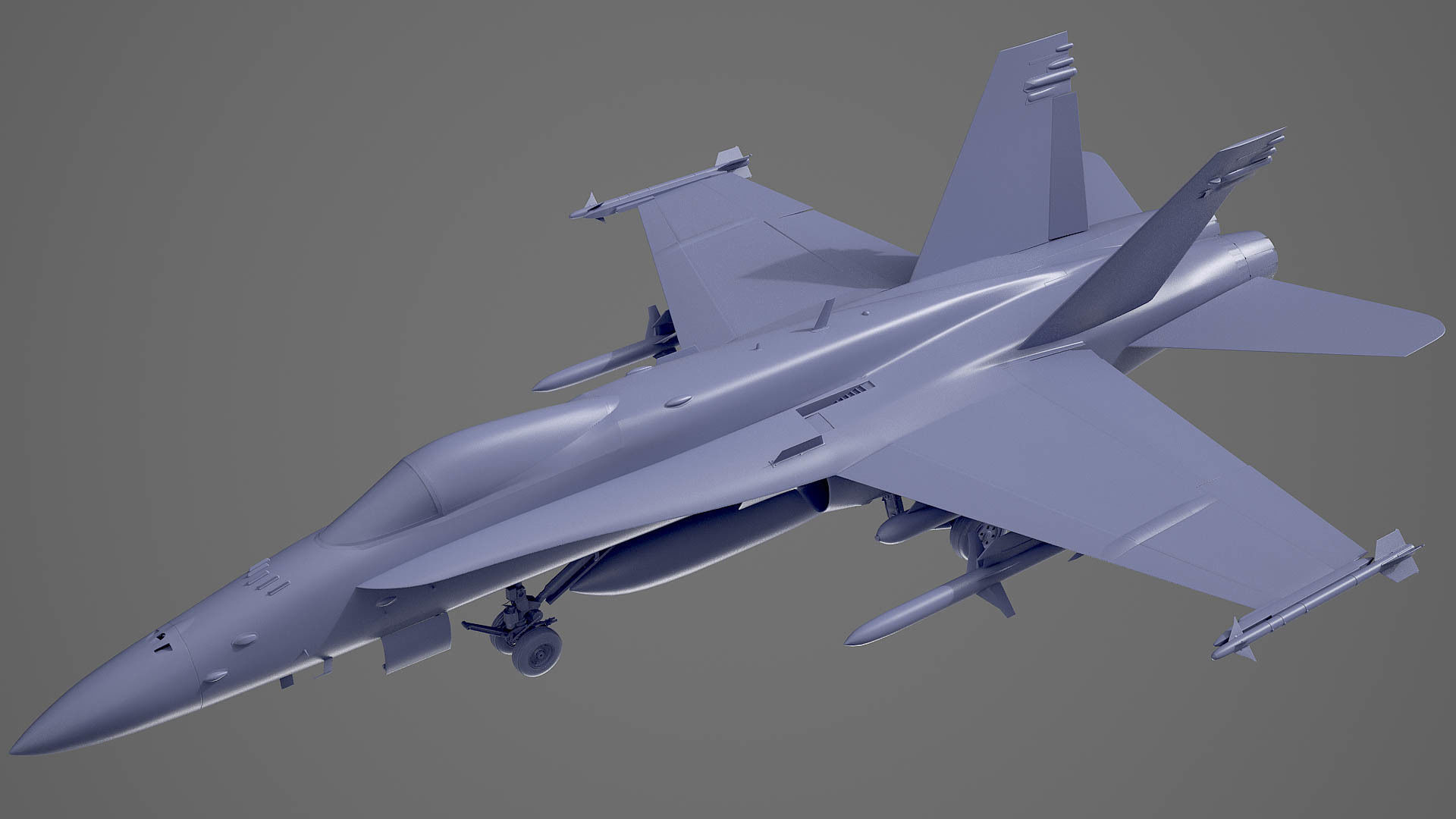 McDonnell Douglas FA-18C Hornet rigged 3D model_33