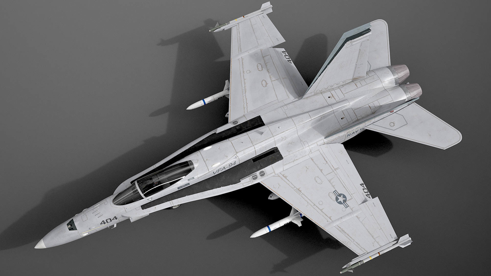 McDonnell Douglas FA-18C Hornet rigged 3D model_13