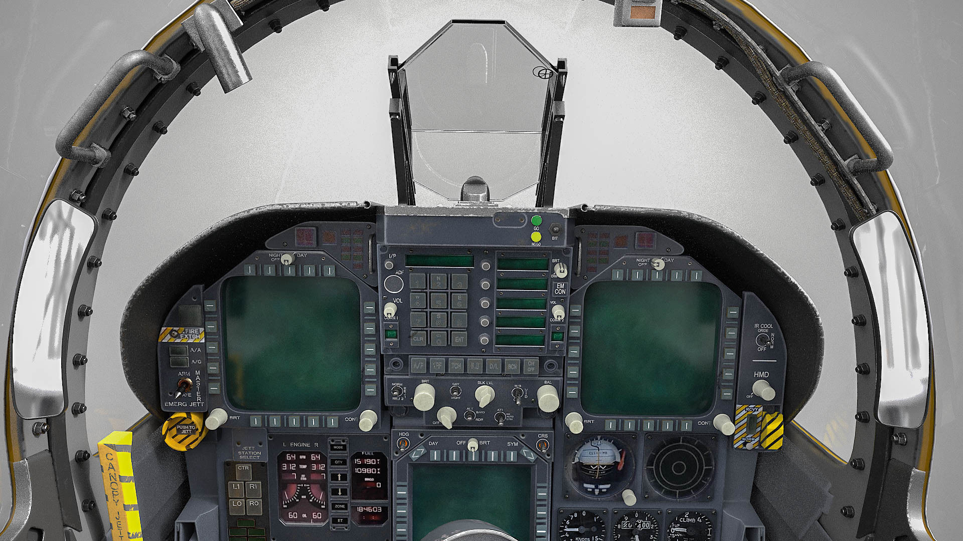 McDonnell Douglas FA-18C Hornet rigged 3D model_27