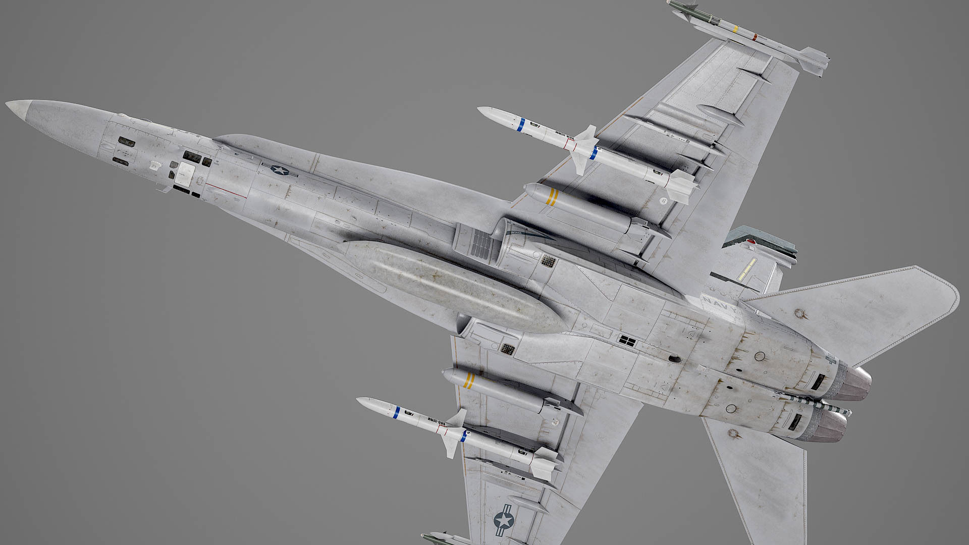 McDonnell Douglas FA-18C Hornet rigged 3D model_22