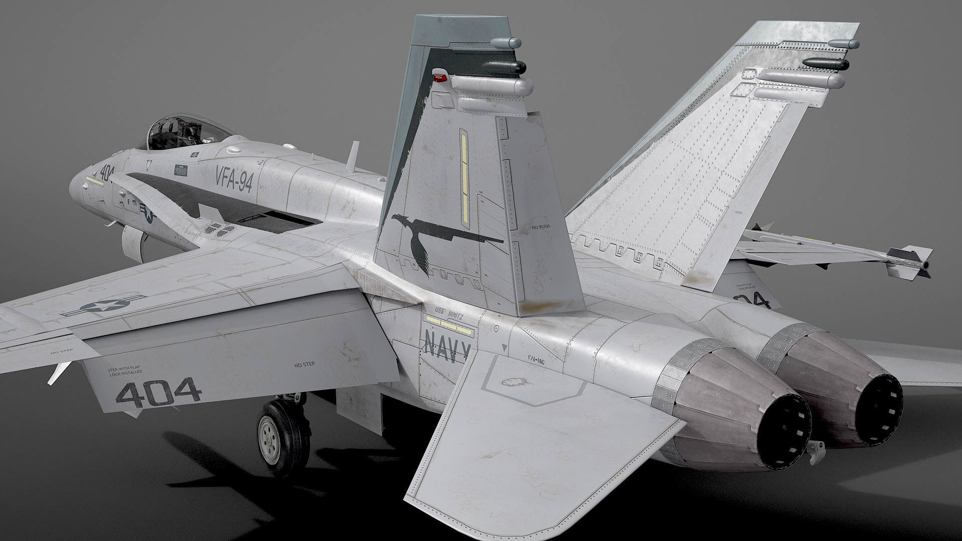 McDonnell Douglas FA-18C Hornet rigged 3D model_6