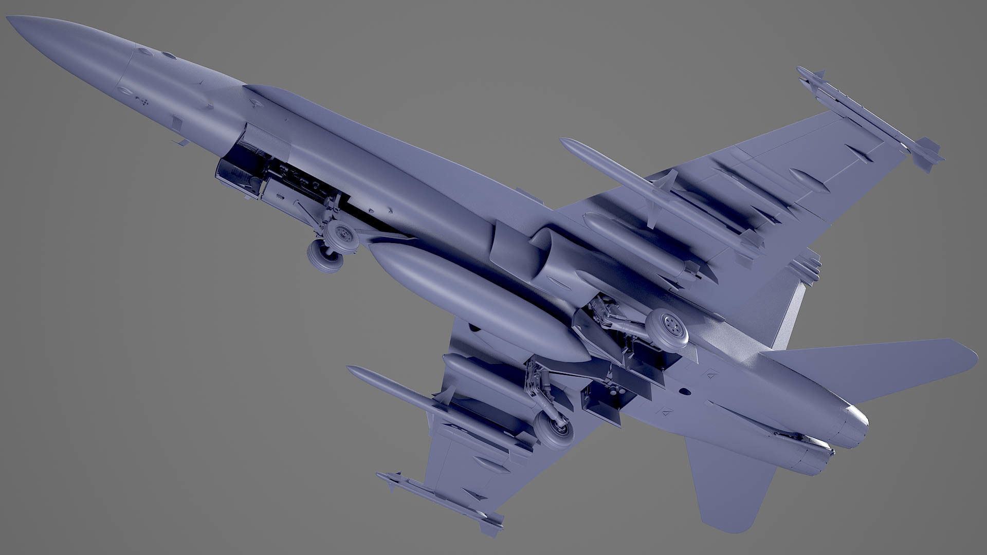 McDonnell Douglas FA-18C Hornet rigged 3D model_34