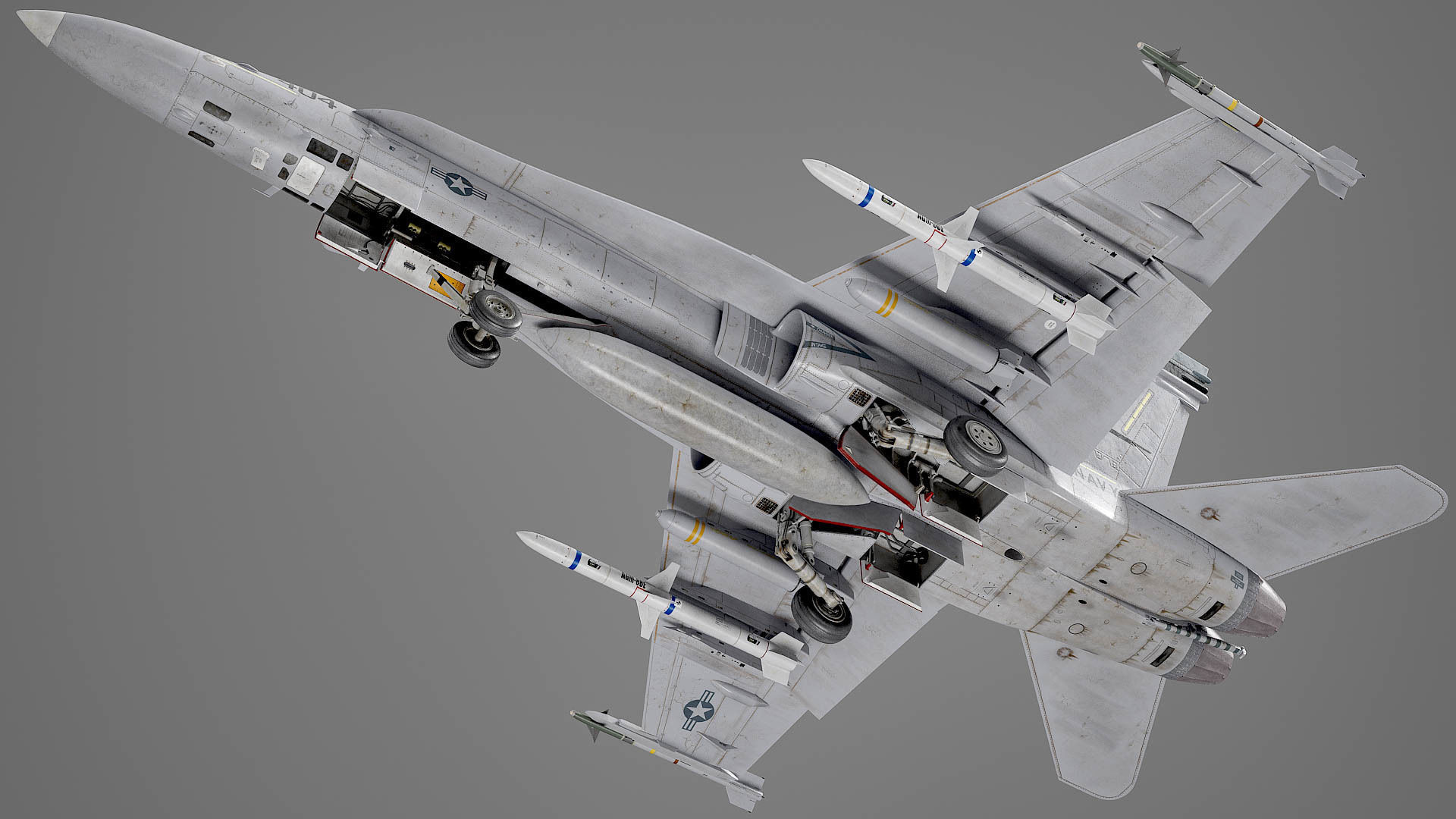 McDonnell Douglas FA-18C Hornet rigged 3D model_15