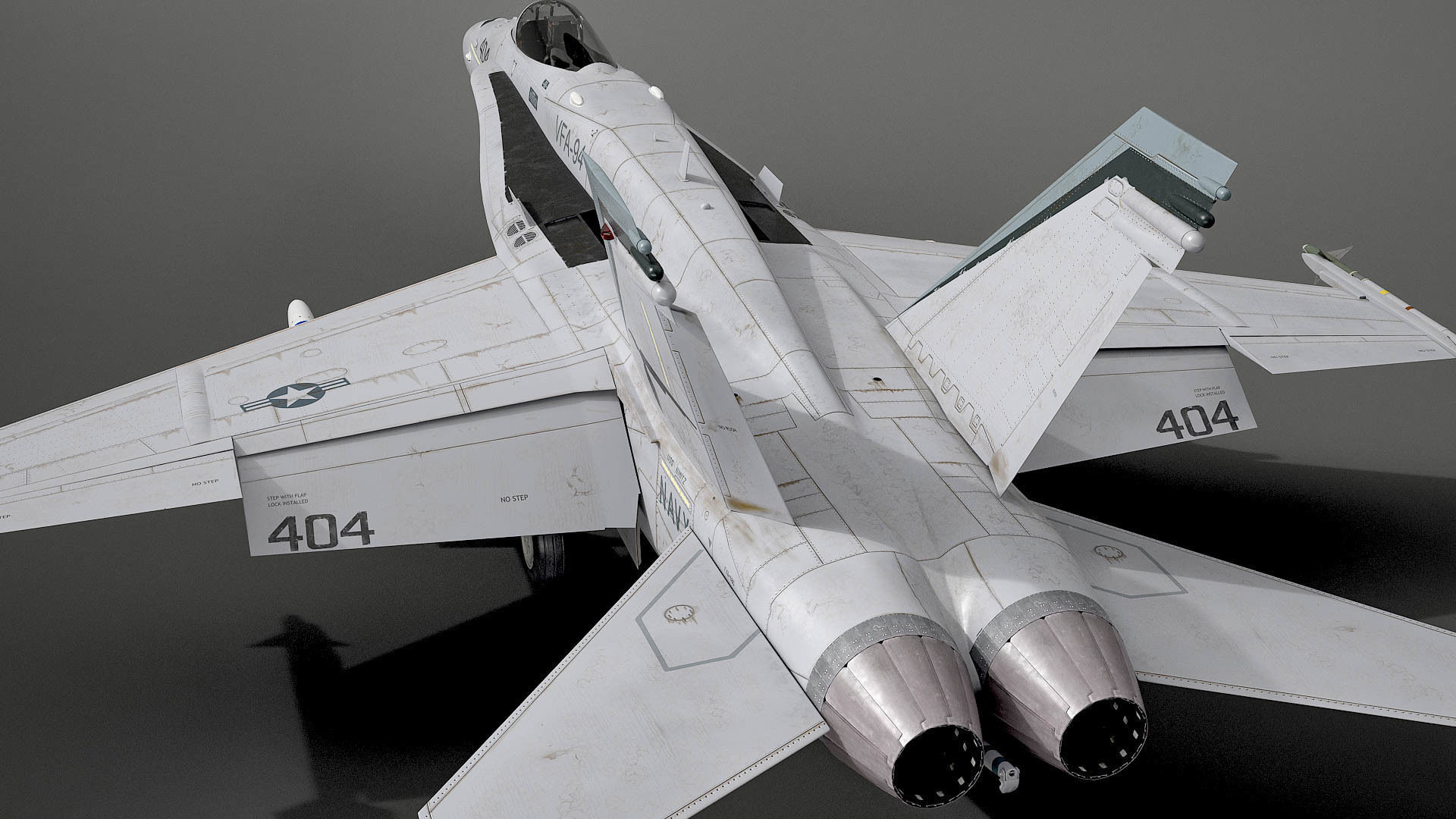 McDonnell Douglas FA-18C Hornet rigged 3D model_7