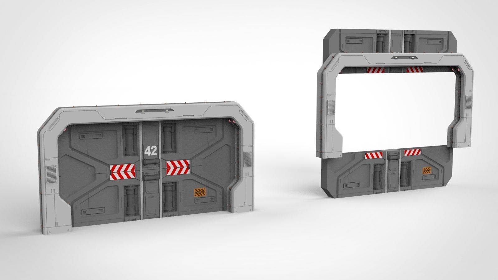 sci fi door 18 3D model_2