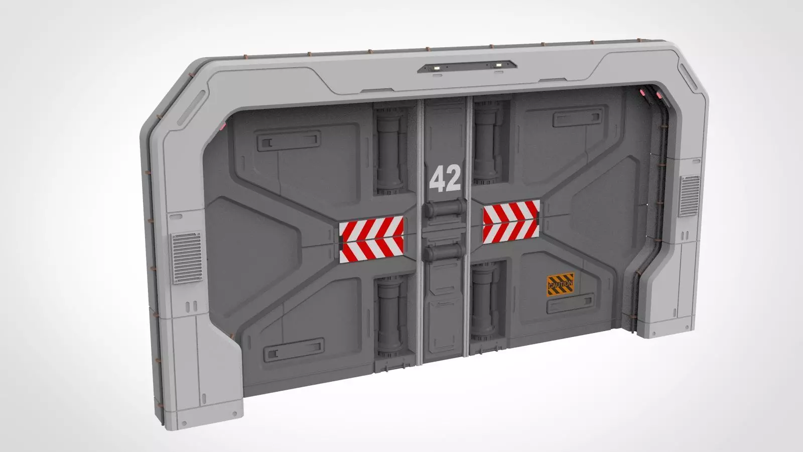 sci fi door 18 3D model_0