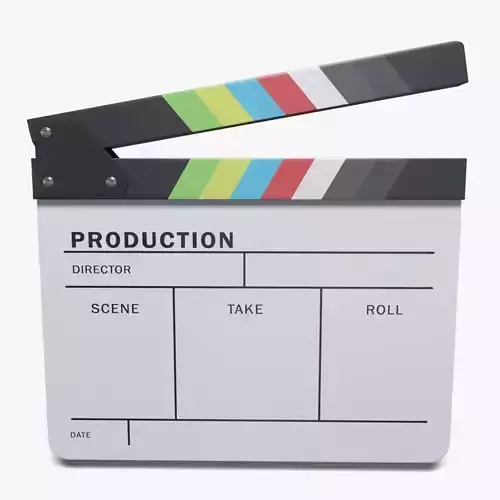 Clapperboard 3D model Low-poly 3D model