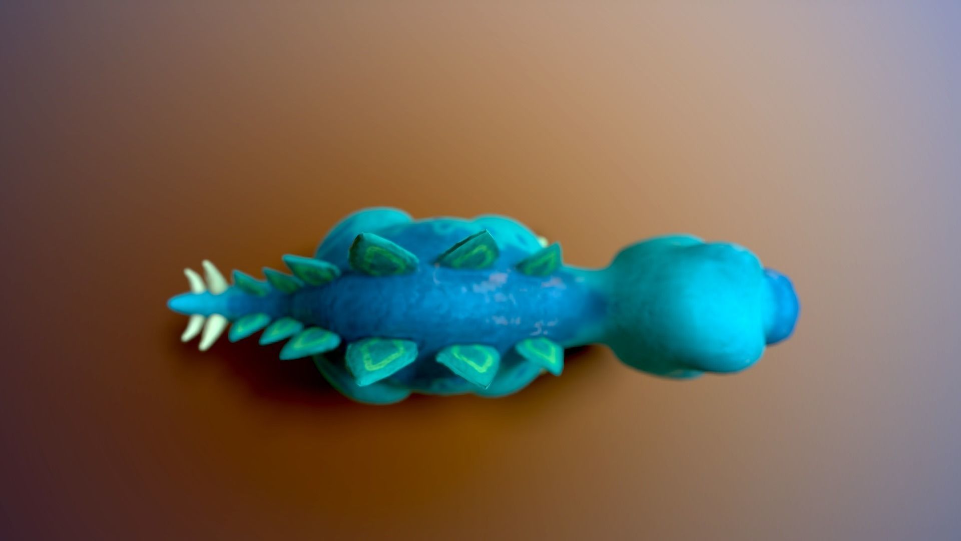 cartoon baby stegosaur Low-poly 3D model_6