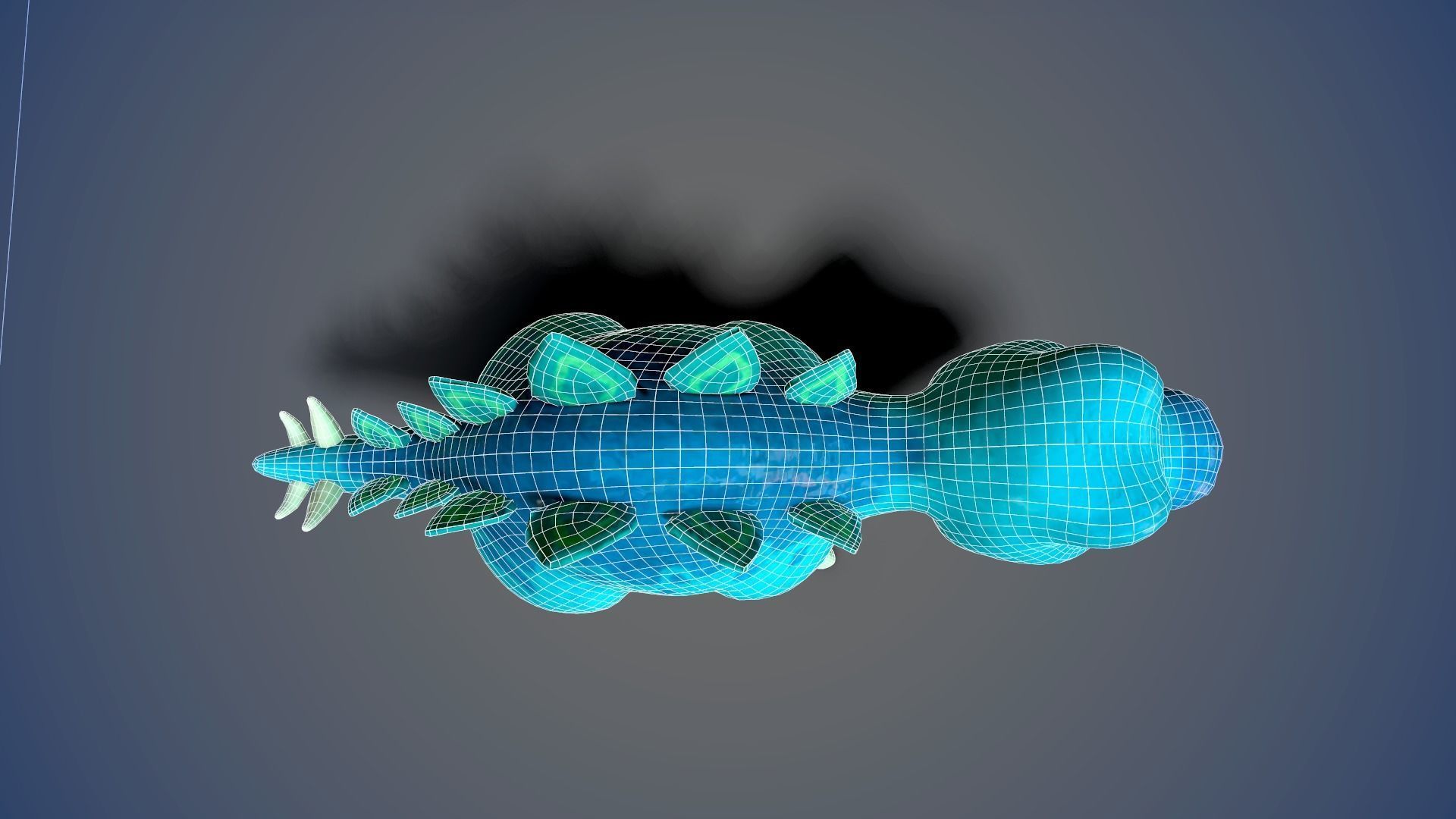 cartoon baby stegosaur Low-poly 3D model_10