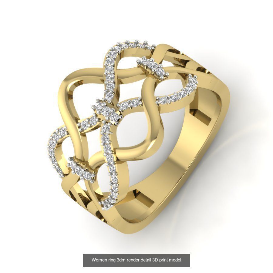 522 Women ring 3dm render detail bulk collection _26